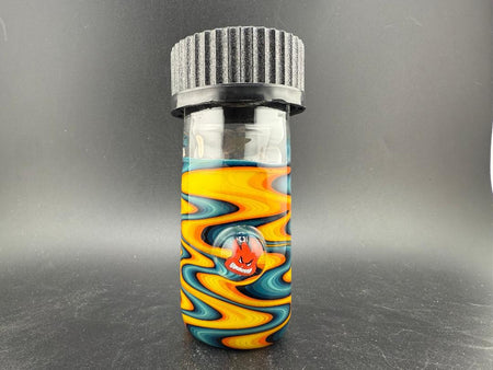 Highgrade Glass Glass Jar Medium - Fire & Ice Wig Wag Flame Boy & Wet Willy Millies