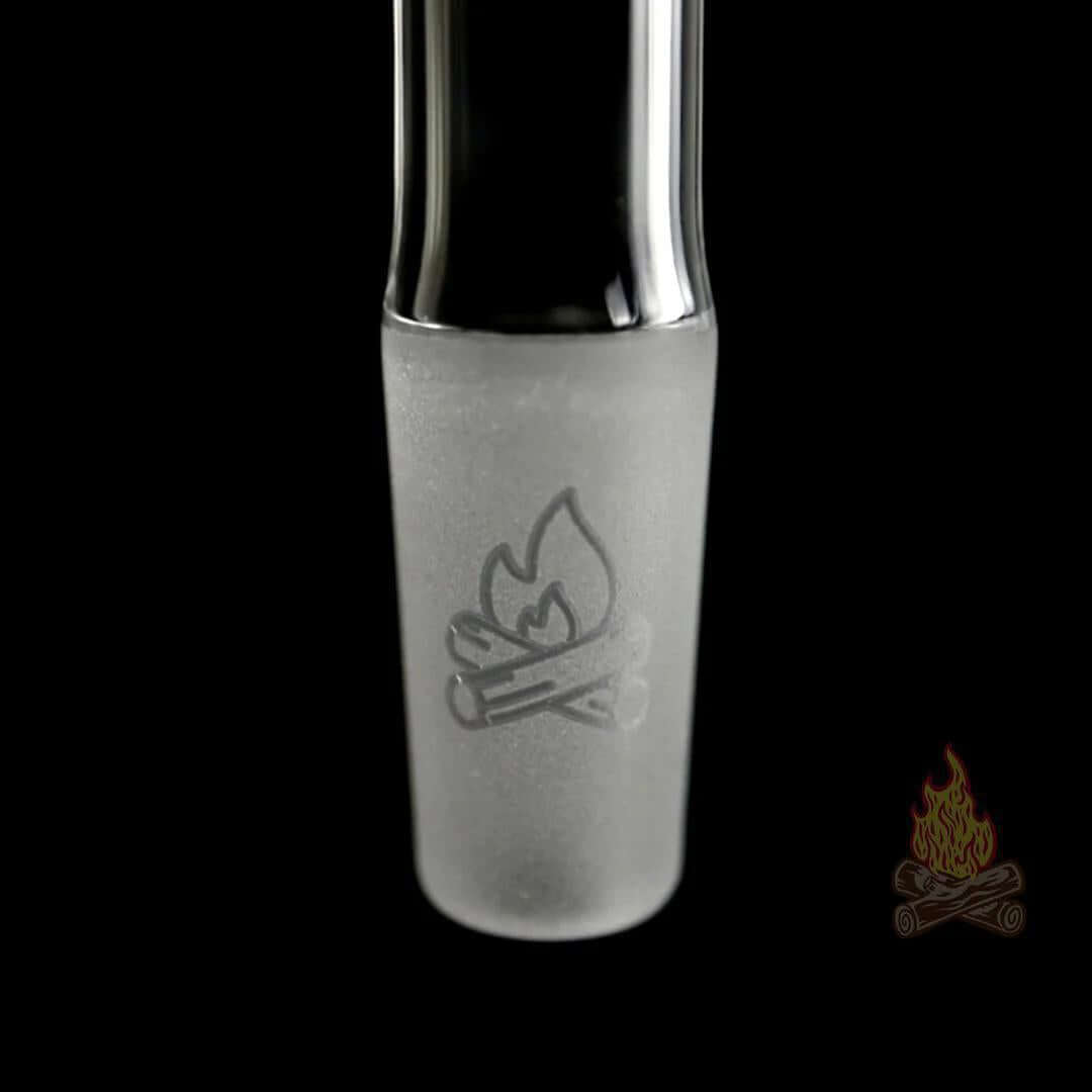 Campfire Quartz XXL Straight Banger with frosted design and logo for optimal dabbing experience