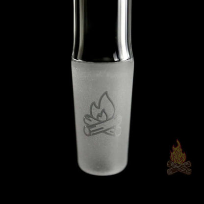 Campfire Quartz XXL Straight Banger with frosted design and logo for optimal dabbing experience