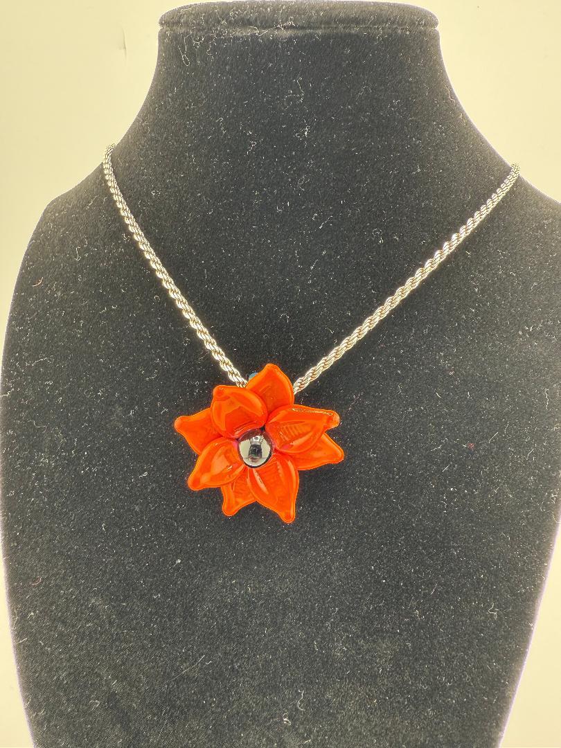 Pablos Glass Flower Pendants