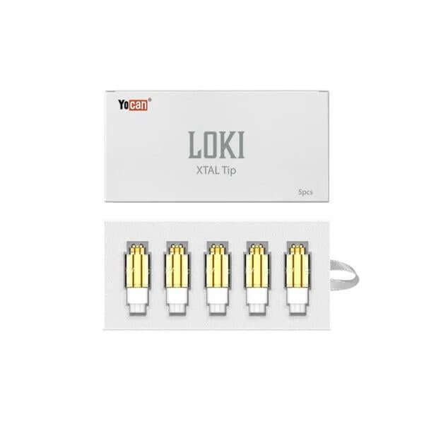 Yocan Loki XTAL Tip package with five heating elements for improved vapor production and flavor.