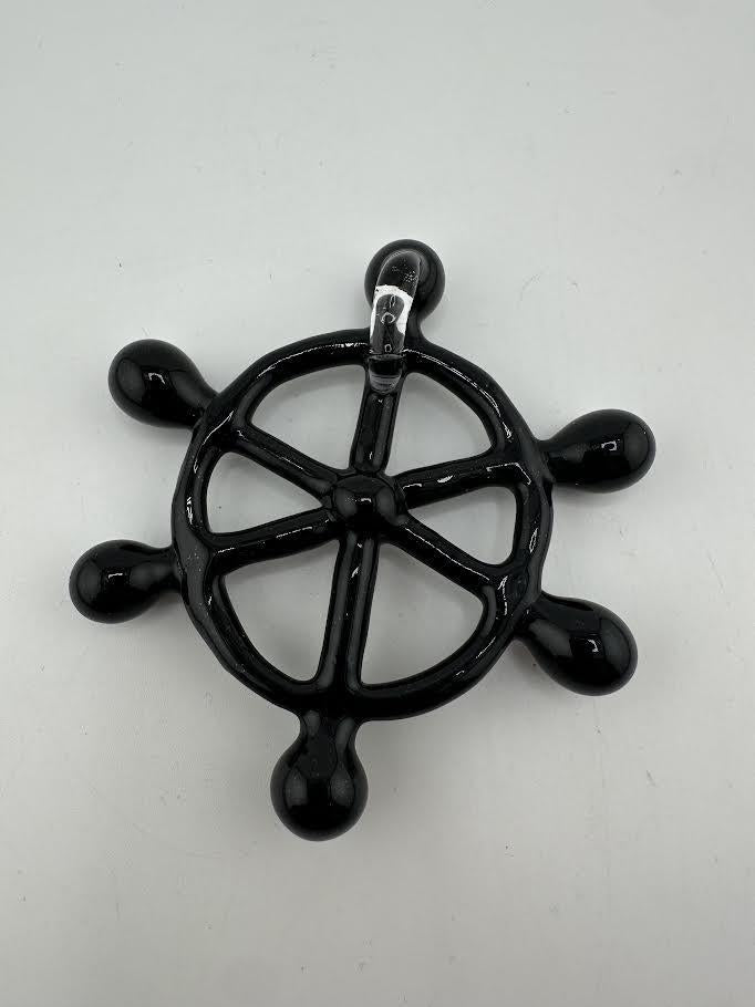 Paulson Pieces Glass Pendant - Sailor Wheel / Boat Wheeel