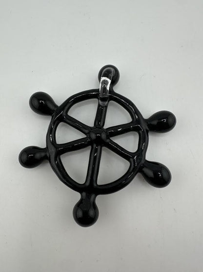 Paulson Pieces Glass Pendant - Sailor Wheel / Boat Wheeel