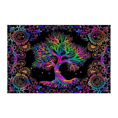 Thread Heads Tapestries Special Tree-BLACK LIGHT REACTIVE