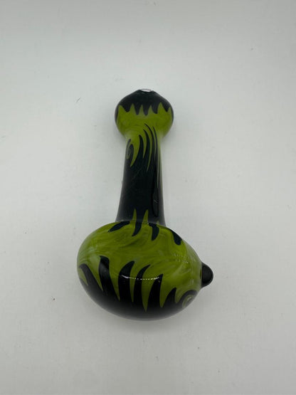 Filla John Glass Dry Pipe -Fully Worked  Wig Wag Spoon