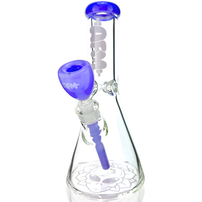 AFM Glass 12" Chubbi Beaker Clear Colored Lip Beaker