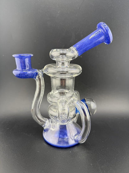 Crondo Hyacinth & Clear Blooper w/ Dichroic Marble 10mm 90°