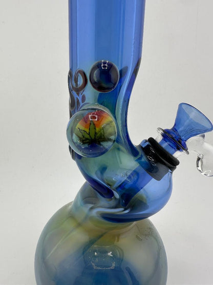JP Killman Glass  OG Slide Tube Fumed & Cobalt