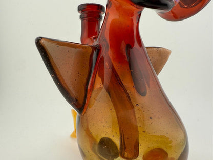Phatt Mat Glass Red to Orange Fadded Phatt Head Shark 10mm 90°