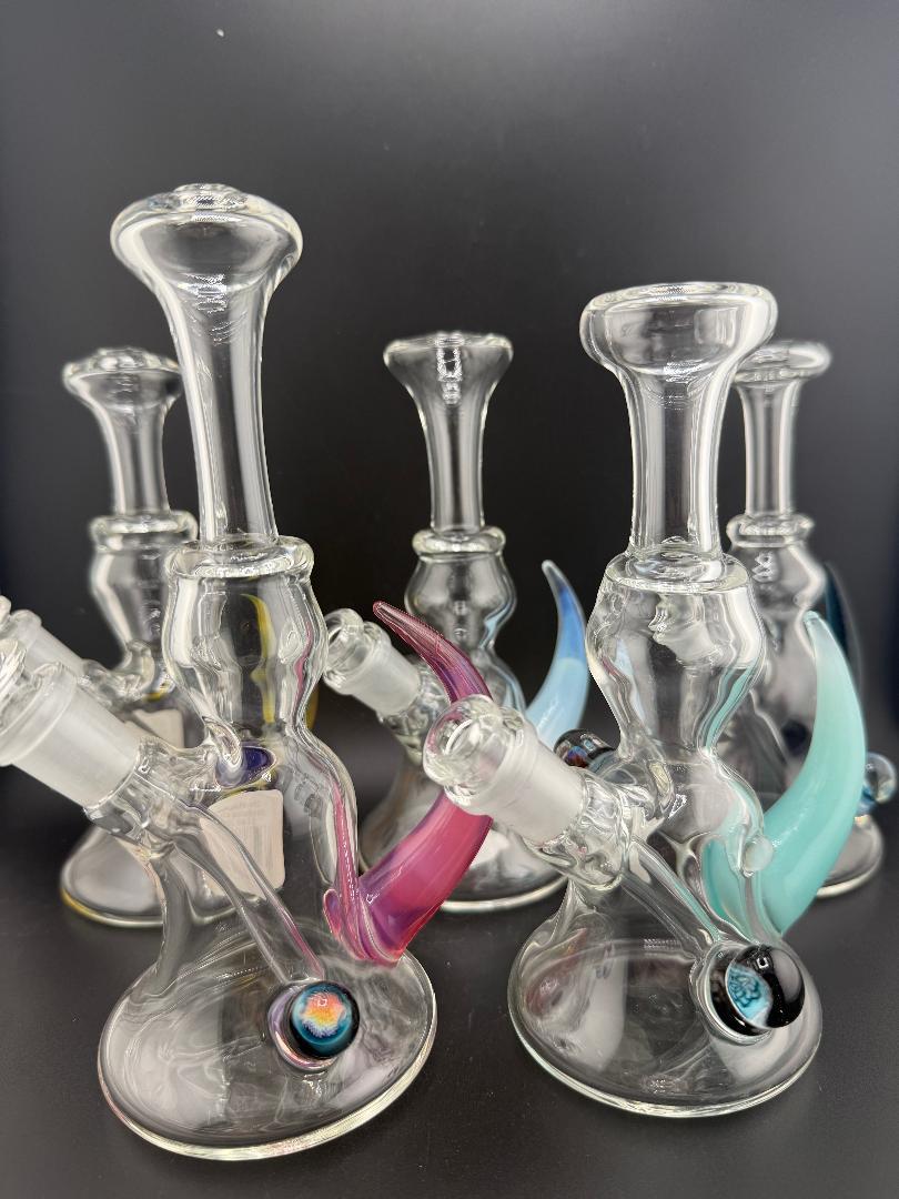 Pugsley Glass Clear Jammer w/ Colored Horn & Opal 10mm 45°