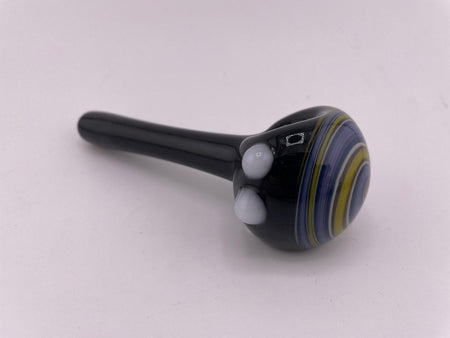Filla John Glass Dry Pipe - Full Color w/ Wig Wag Cap