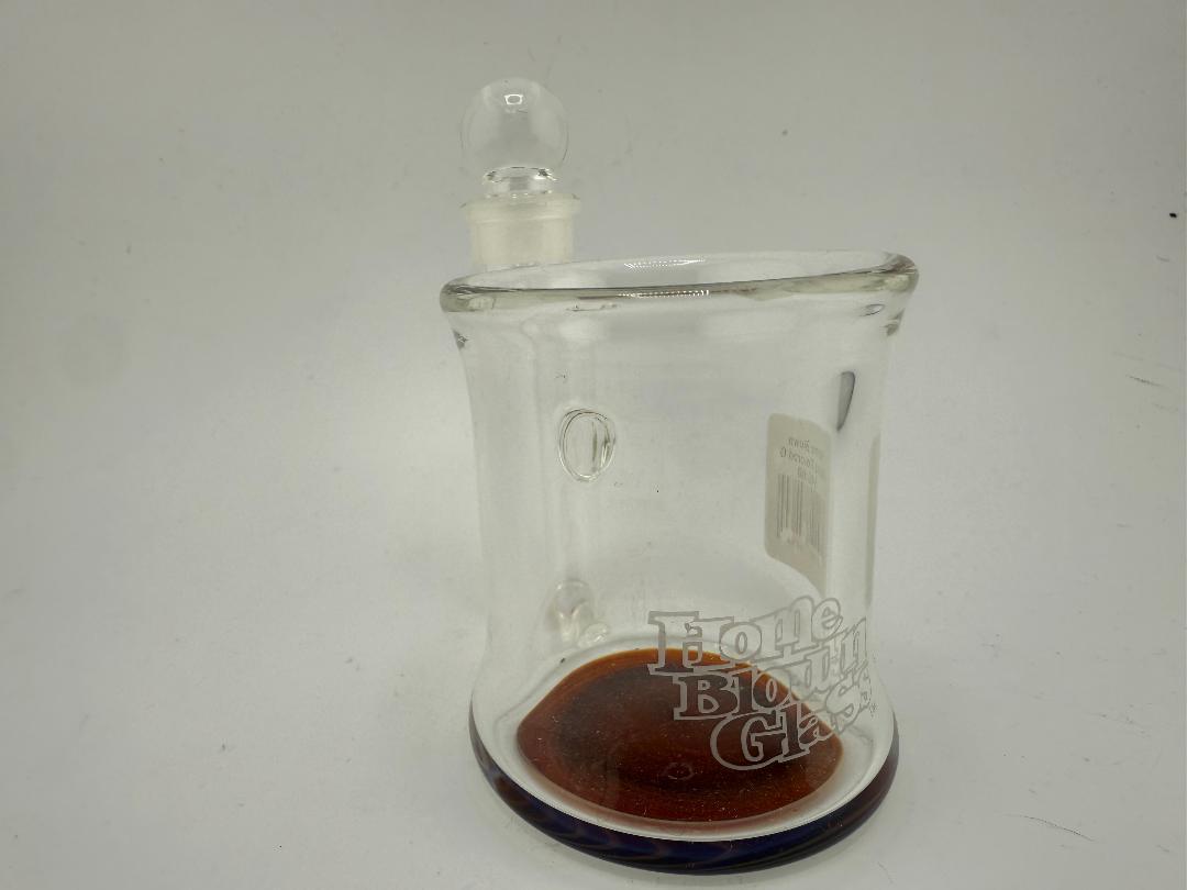 Home Blown Glass Colored Q-Tip ISO Jar for easy dab cleaning, handcrafted in the USA with durable borosilicate glass.