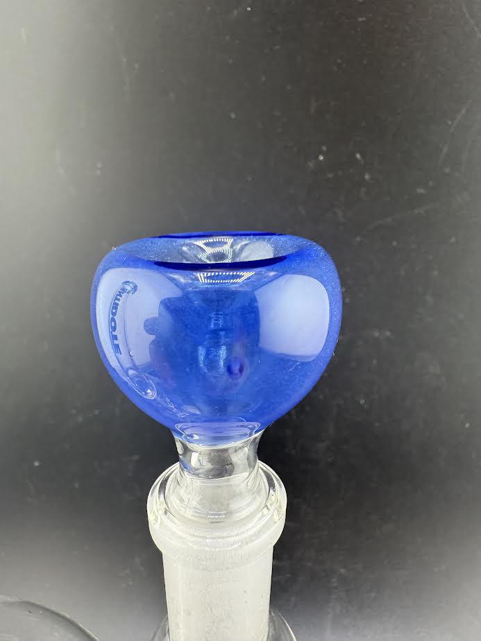 High-quality 14mm blue bowl piece for optimal airflow, durable and easy to clean, perfect for various devices.