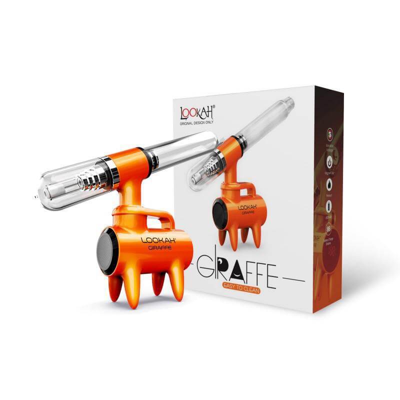LOOKAH Giraffe Electric Nectar Collector with glass mouthpiece and box packaging.