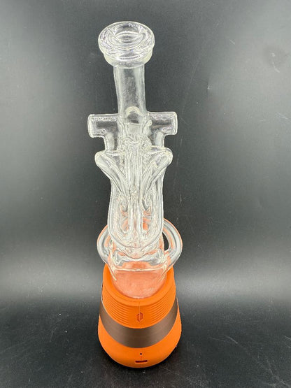 Domer Glass Puffco Peak Glass Attatchment - Quad Recycler w/ Bubble Dumper & 10mm 90°