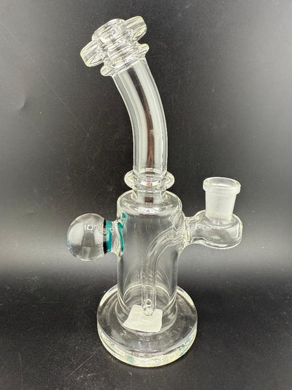Crondo Glass Clear Banger Hanger w/ Dichro Marble 14mm 90°