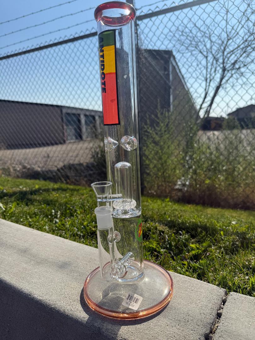 Antidote Glass 16" Inline To UFO Perk Colored 14mm 90°