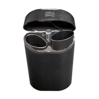 Smosi Dragon Dugout - Black, compact smoking container with stainless steel one-hitter and built-in storage.