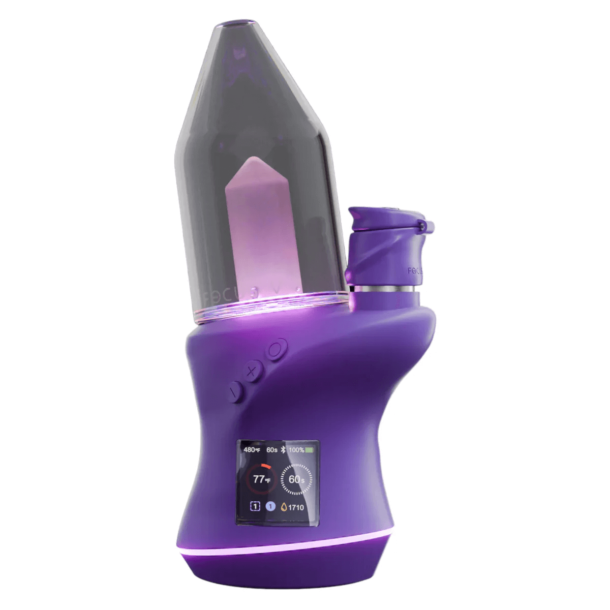 Focus V Carta 2 Smart Rig in purple, showcasing modern design and advanced portable dabbing technology.