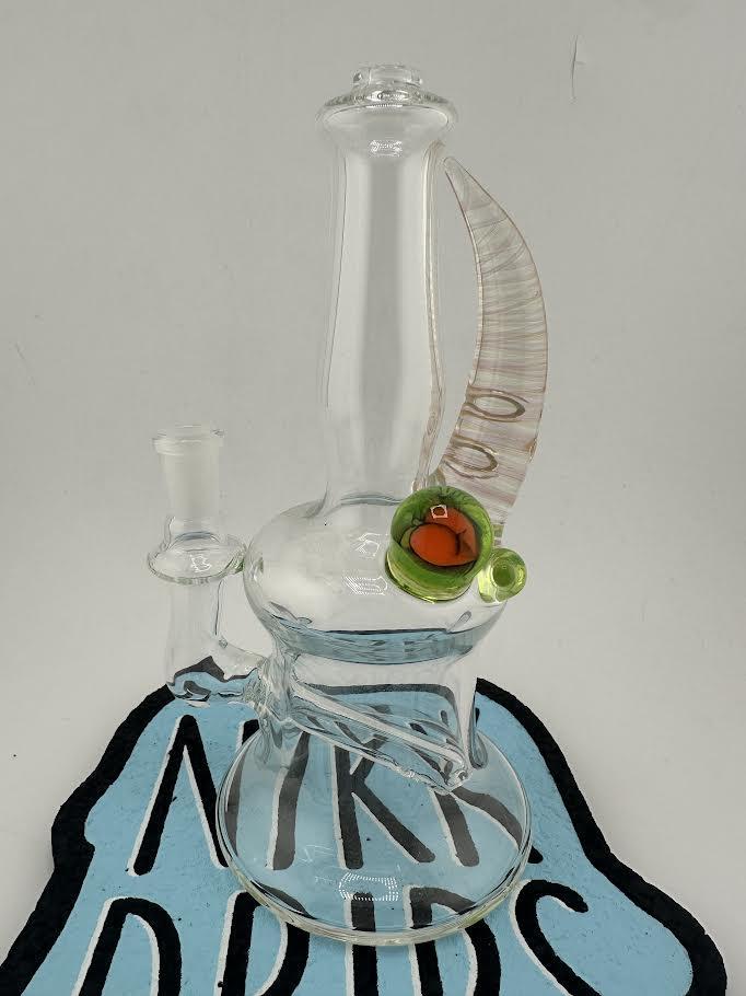 Brando Glass Banger Hanger - Peach Booty Millie w/ Horn 10mm 90