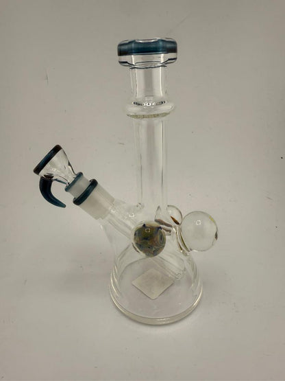 Lylo Glass Color Accent Mini Beaker 10mm, handmade glass piece for concentrates or dry herbs, Spokane crafted.