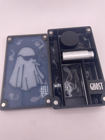 Kandy Custom 3-D Prints Dr Dabber Ghost 2 Accessory  - Storage Box w/ Iso Jar and Silicone Poured Lid
