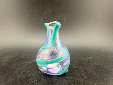 Pablos Glass Micro Jar Purple & Teal