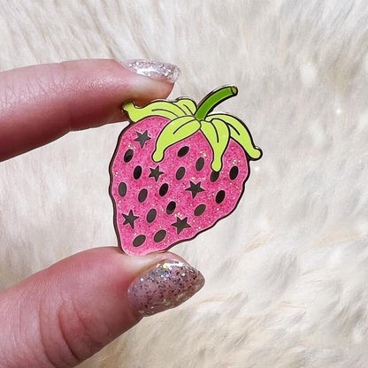 Wildflower Co. Strawberry Enamel Pin