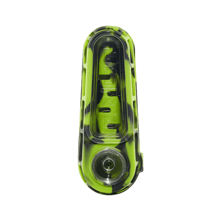 Eyce Glacier Spoon Pipe in green camouflage pattern, ultra-functional silicone rubber design for easy cleaning.