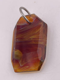 Brando Glass Pendant - Polished Facet Tab