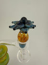 Pablos Glass Flower Slurper Top featuring vibrant colors and unique floral design, perfect for enhancing your glass collection.