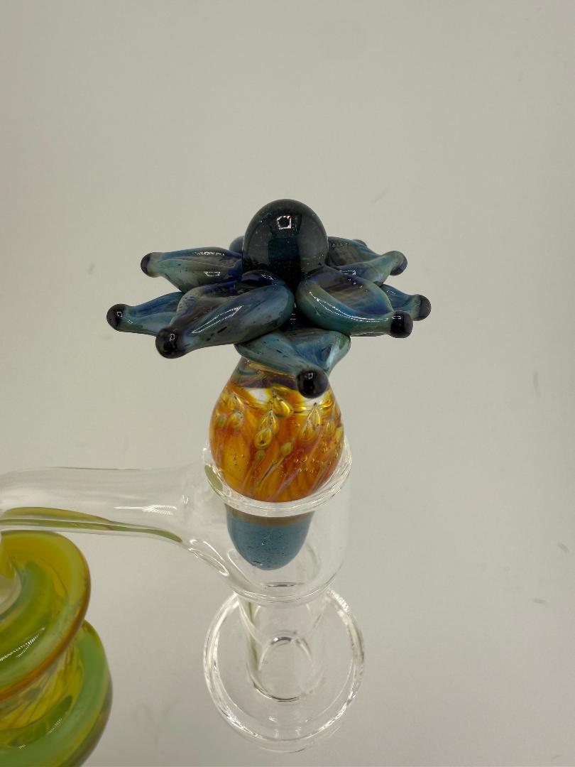 Pablos Glass Flower Slurper Top featuring vibrant colors and unique floral design, perfect for enhancing your glass collection.