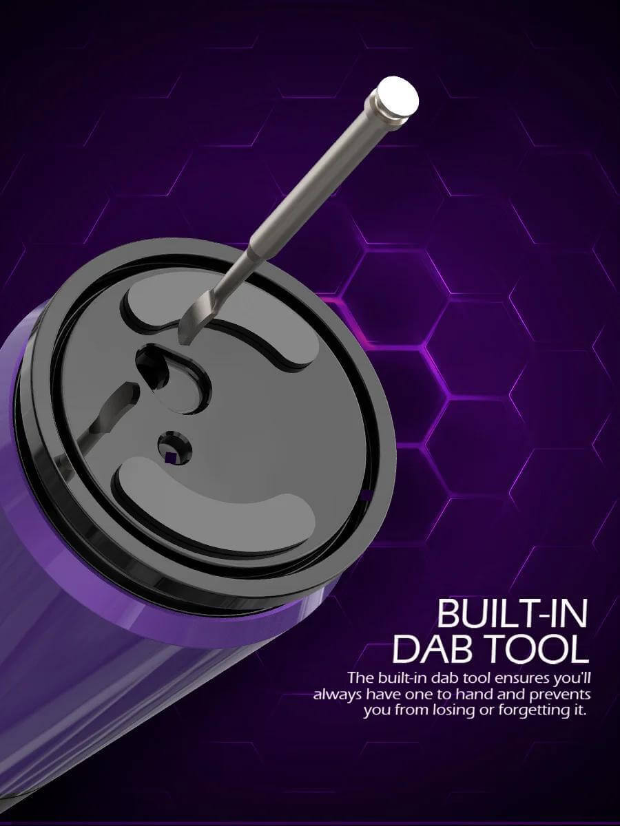 LOOKAH Unicorn Mini's built-in dab tool for convenience and ease of use, designed to prevent loss.