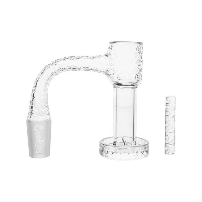 Cookies Slurper Banger 14mm, high-performance quartz banger for flavorful hits with tower and dichro cap.