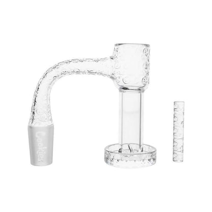 Cookies Slurper Banger 14mm, high-performance quartz banger for flavorful hits with tower and dichro cap.