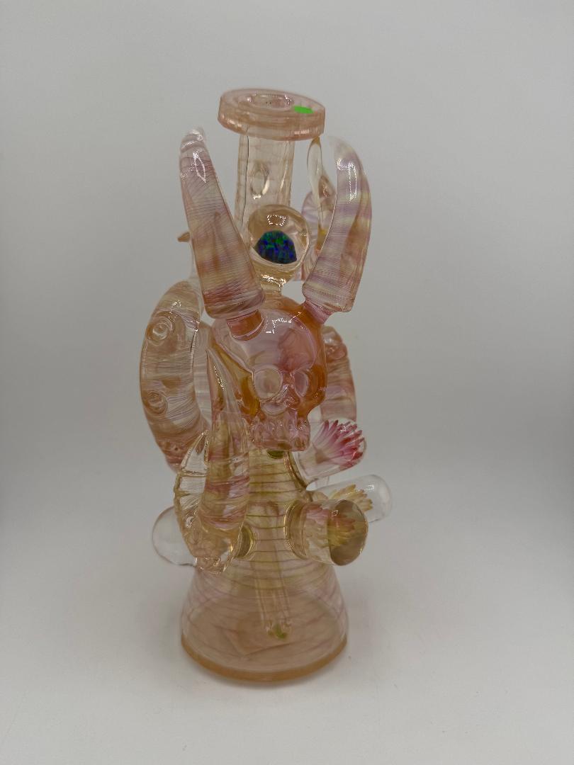 Brando Glass Faceted Fumed Skull Rig 10mm 90°