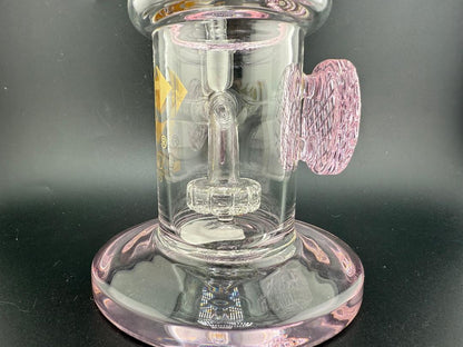 Diamond Glass Pink Waffle Rig 14mm 90°