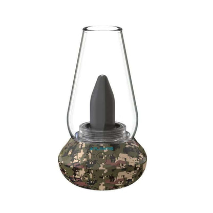 Poseidon Atlantis 510 Battery Cup Vaporizer in digital camouflage design, featuring a sleek glass chamber.