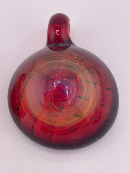 Brando Glass Pendat - Red w/ Fume Tech