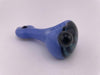 Highgrade Glass Dry Pipe  - Blue w/ Reversal Wig Wag Cap