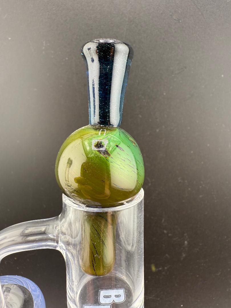Berryflow Cap Fixed On Flow Glass Blue Bubble Cap - Under $100 – Nikk Drips