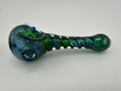 Crondo Glass Dry Pipe - Colored Frit Spiral