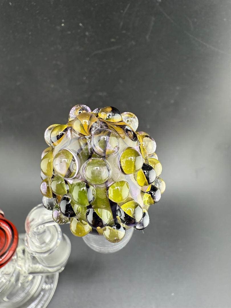 Paulson Pieces Hob Nail Bubble Cap with textured grip, showcasing vibrant colors and unique hobnail design for enhanced dabbing.