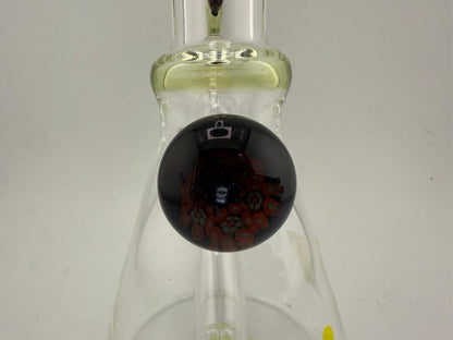 Close-up of the Lylo Glass Color Accent Medium Beaker, showcasing bold color accent and unique design features.