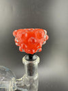 Hob Knob 14mm bowl in vibrant red color with bubble design, perfect for enhancing your smoking experience.