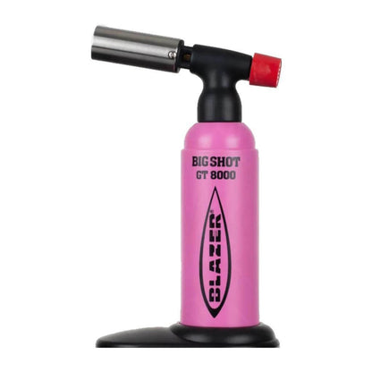 Blazer Big Shot GT8000 Butane Torch in pink, compact, portable design for precision and power.