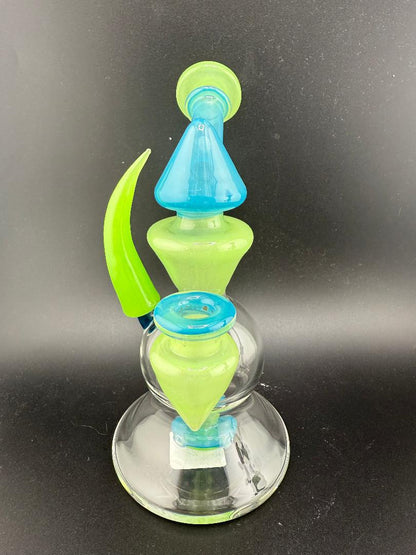 Mank Glass Multi Colored Horn Banger Hanger 10mm 90°