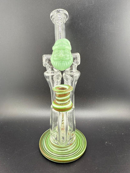 Domer Glass x Brandon Welk (Montage Glass) Christmas Themed  Double Drain Double Recycler 10mm *NFS