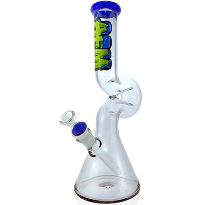 AFM Glass 12" Hunchback Full Color Glass Beaker 14mm