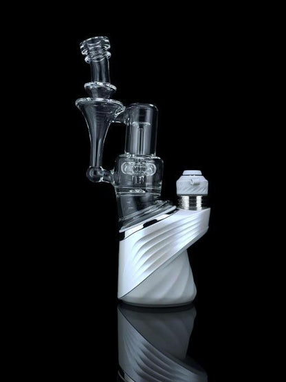 Iridescent Glass Puffco Peak Glass Attachment - Mini RBR ( Coming Soon ) displayed on a black background.